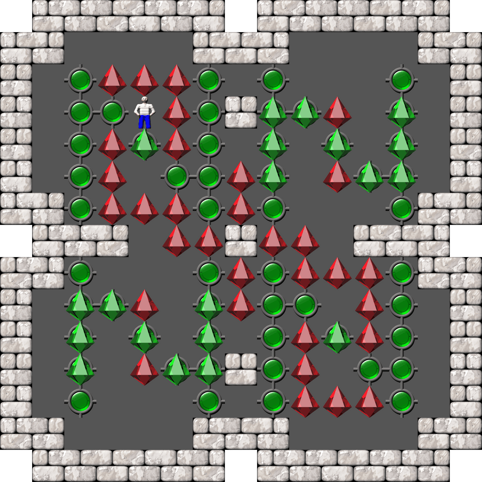 Sokoban Laizhufu and LZY Arranged level 38